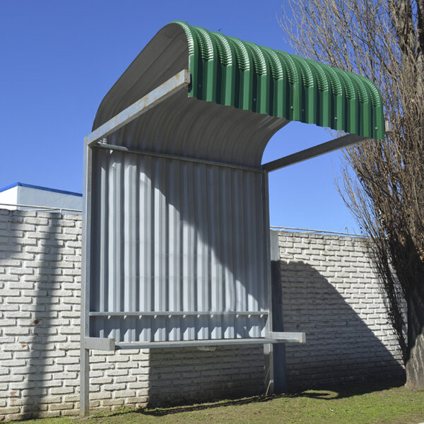 Refugio Peatonal de chapa curva T-98 de acero